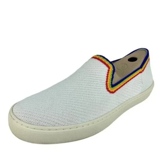 Rothys Rainbow Limited Edition Loafer in White - Picture 2 of 8